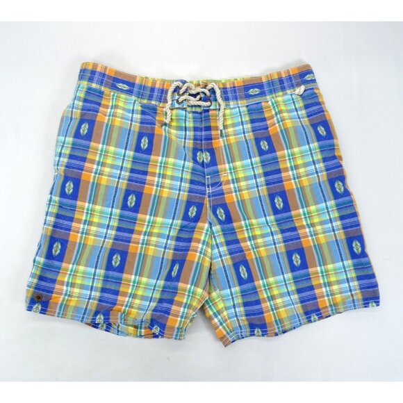 Polo Ralph Lauren Men's Aztec Indian Print Swim Trunks Board Shorts Sz XL Lined‎ - Picture 1 of 9